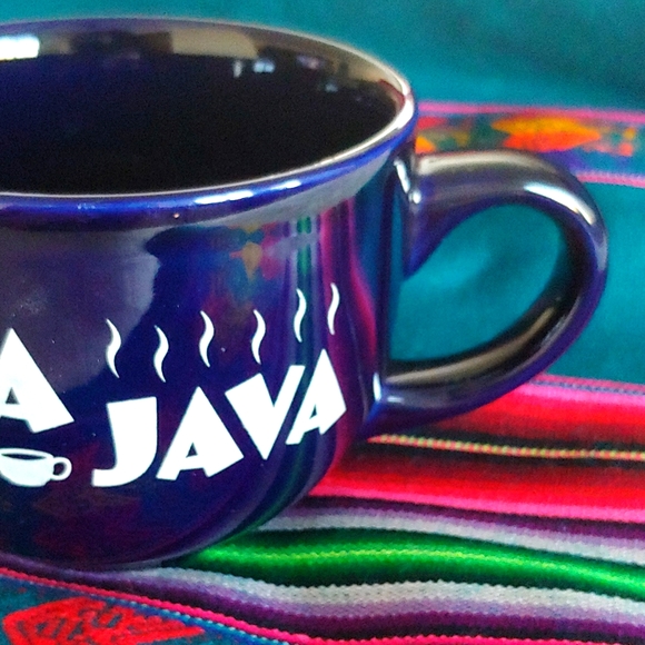 12 oz Coffee Mug, Deca Java, Navy - Picture 4 of 5